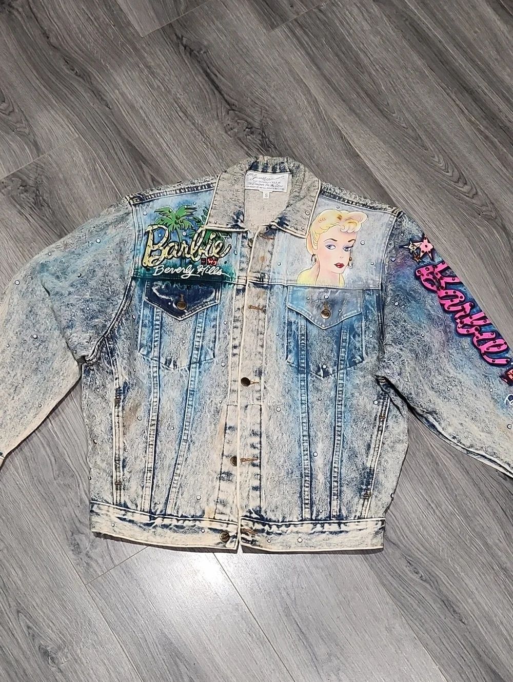 Barbie Beverly Hills VTG Tony Alamo Acid Wash Denim Jacket